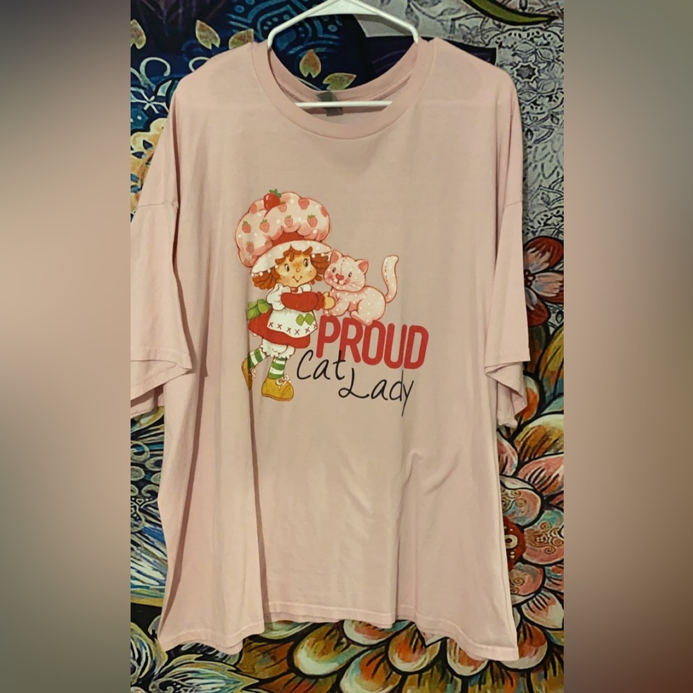 Strawberry shortcake “Proud Cat Lady” T-shirt 3X